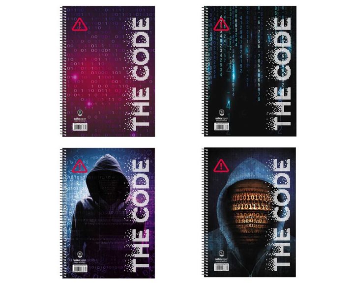 Τετράδιο Σπιράλ 21x29 Salko The Code 4Θ. 6369