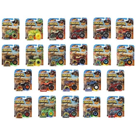 Mattel Hot Wheels Monster Trucks Οχήματα - 22 Σχέδια