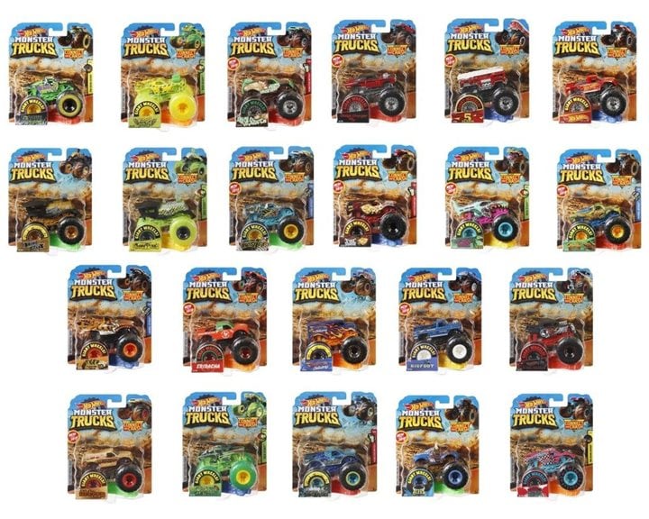 Mattel Hot Wheels Monster Trucks Οχήματα - 22 Σχέδια
