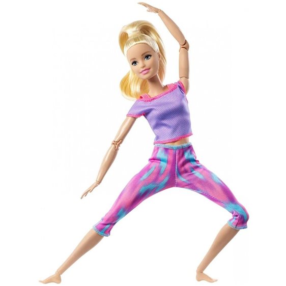 Mattel Barbie Νέες Αμέτρητες Κινήσεις Purple Dye Pants Blonde Doll