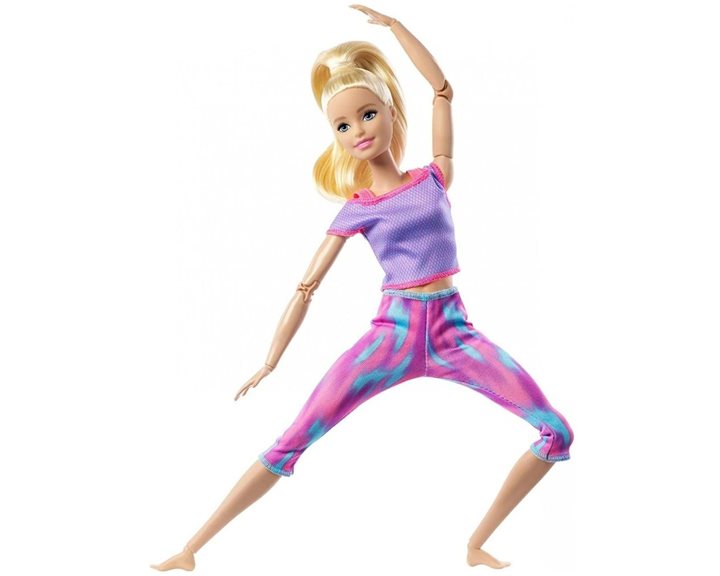 Mattel Barbie Νέες Αμέτρητες Κινήσεις Purple Dye Pants Blonde Doll