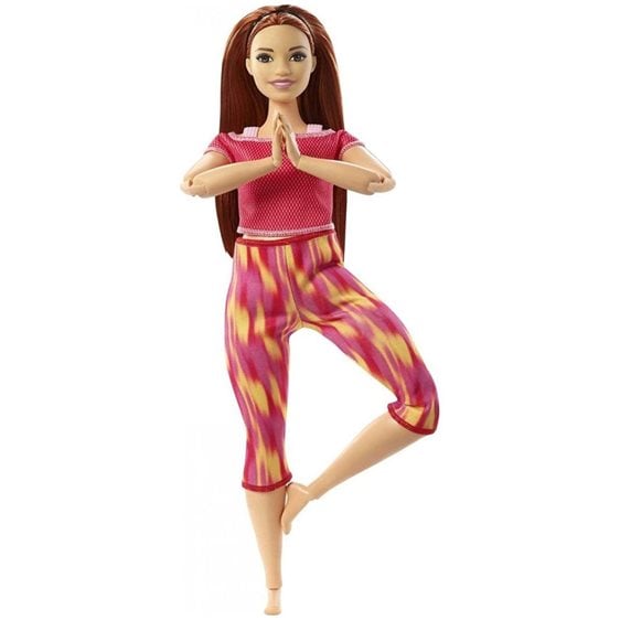 Mattel Barbie Νέες Αμέτρητες Κινήσεις Pink Dye Pants Red Hair Curvy Doll