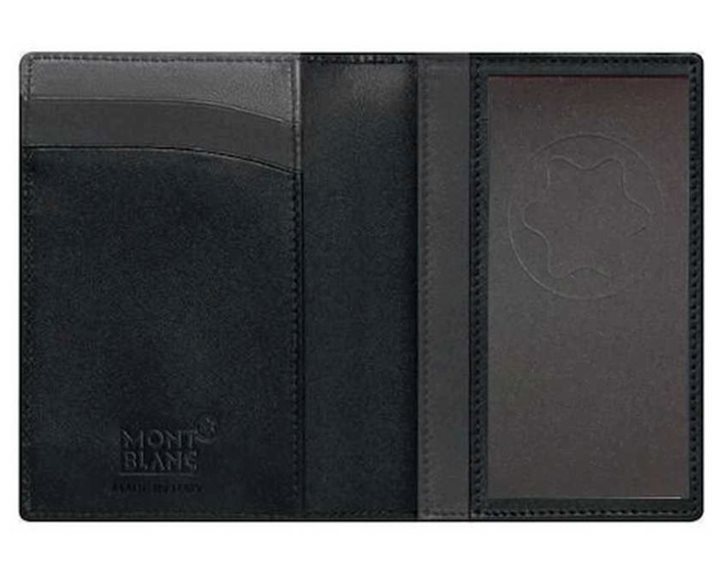 Mont Blanc Meisterstuck Business Holder Black Δερμάτινο Ανδρικό Πορτοφόλι Καρτών Μαύρο 126221