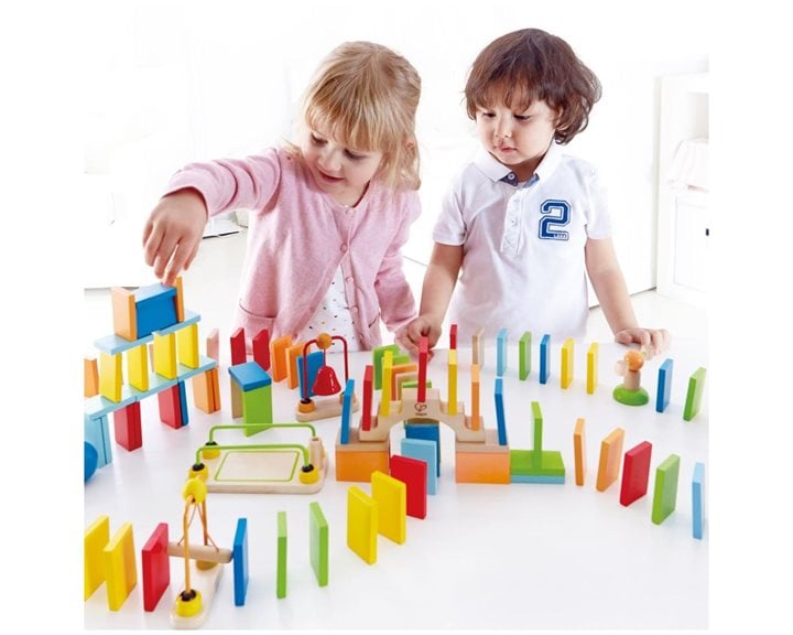 Hape Early Explorer Ξύλινο Dynamo Dominoes (E1042)