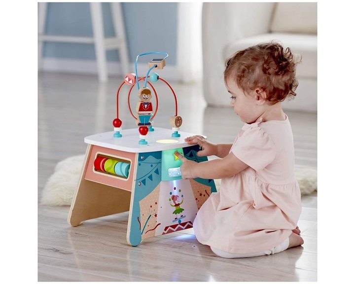 Hape Learning Ξύλινος Κύβος Δραστηριοτήτων Light-Up Circus (E1813)