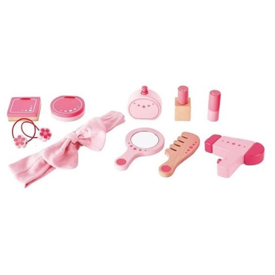 Hape Ξύλινο Σετ Dresser Table And Stool Girl's Vanity-Pink (E8350A)