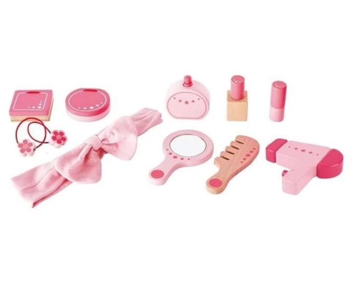 Hape Ξύλινο Σετ Dresser Table And Stool Girl's Vanity-Pink (E8350A)