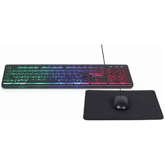 GEMBIRD 3-in-1 WIRED BACKLIGHT DESKTOP SETBLACK