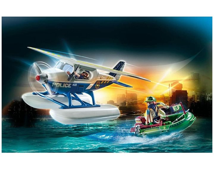 Playmobil City Action Καταδίωξη Λαθρέμπορου Από Αστυνομικό Υδροπλάνο 70779