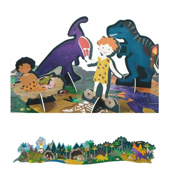 Παζλ Floss Rock 60τμχ Dinosaur με 16 Pop Out Φιγούρες 43P6371