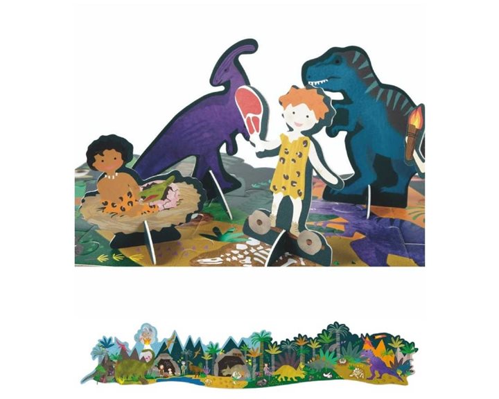 Παζλ Floss Rock 60τμχ Dinosaur με 16 Pop Out Φιγούρες 43P6371