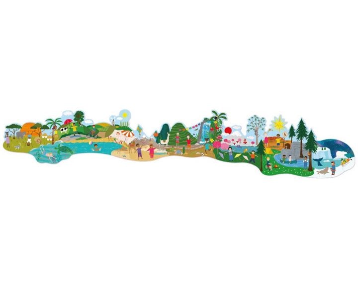 Παζλ Floss Rock 60τμχ One World με 16 Pop Out Φιγούρες 43P6369