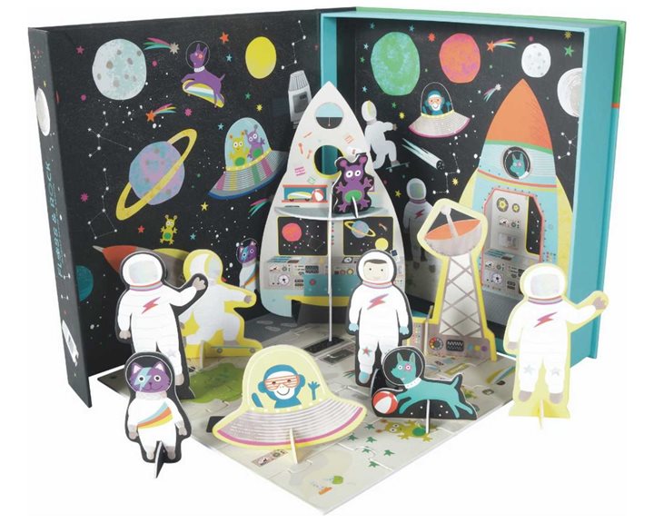 Παζλ Floss Rock 20τμχ Space Pop-Out Play Scenes 43P6376
