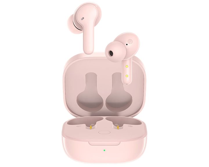 QCY T13 TWS Pink Dual Driver 4-Mic Noise Cancel. True Wireless Earbuds - Quick Charge 380mAh