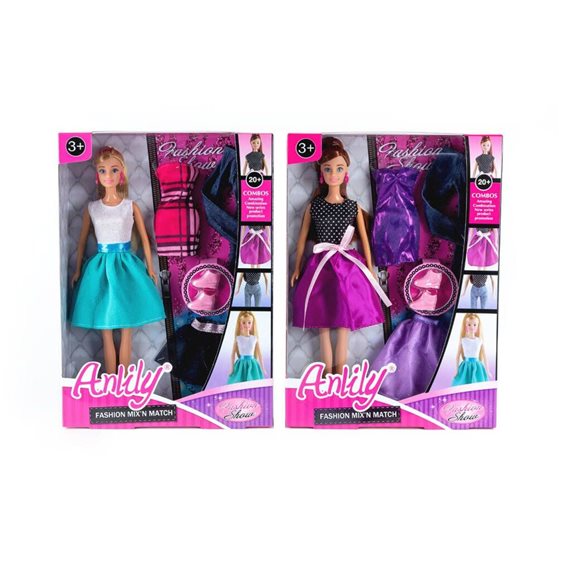 Κούκλα Anlily Fashion Doll Set 2astd 29cm 7132026