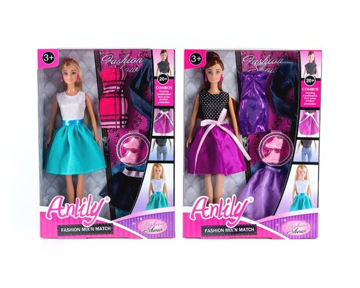 Κούκλα Anlily Fashion Doll Set 2astd 29cm 7132026