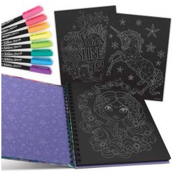 Nebulous Stars Coloring Book Black 11111