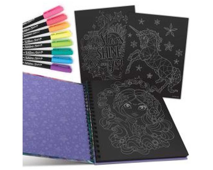 Nebulous Stars Coloring Book Black 11111