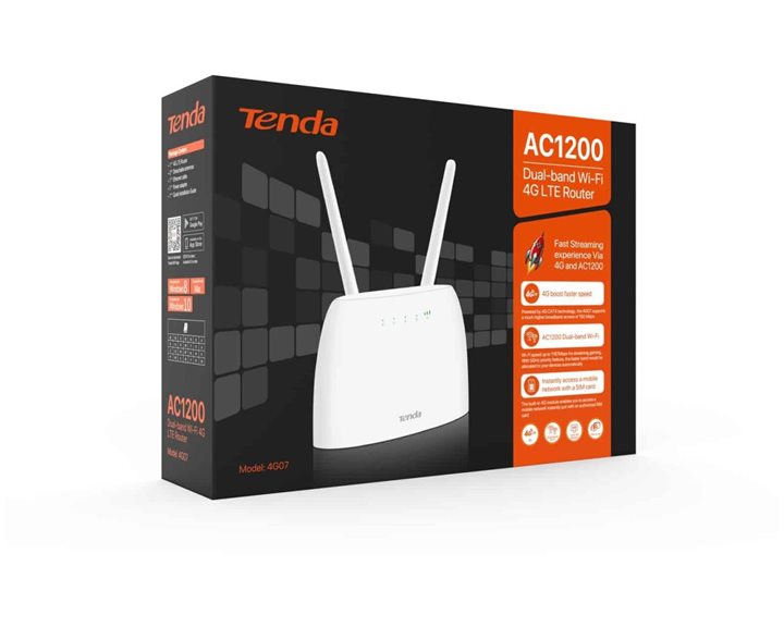 TENDA AC1200 DUAL-BAND WIFI 4G LTE ROUTER 4G07