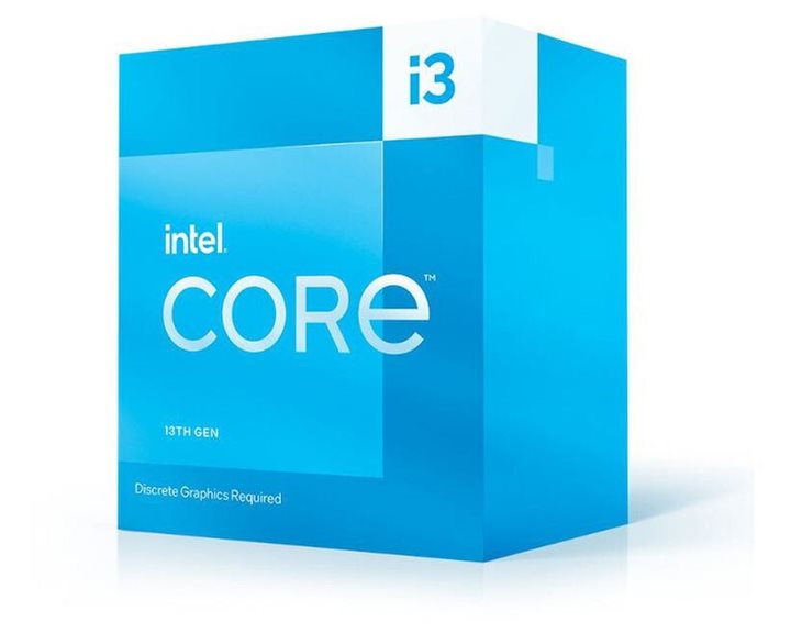 INTEL CPU CORE i3 13100F, 4C/8T, 3.40GHz, CACHE 12MB, SOCKET LGA1700 13th GEN, BOX, 3YW. BX8071513100F
