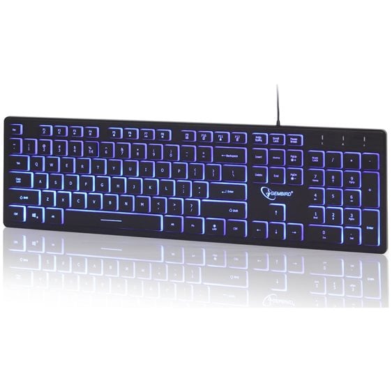GEMBIRD 3-COLOR BACKLIGHT KEYBOARD BLACK
