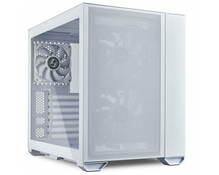 Lian Li O11 AIR MINI White PC Case ATX / M-ATX with 3 standard Fans (front 120mmx2, rear 120mmx1) Me