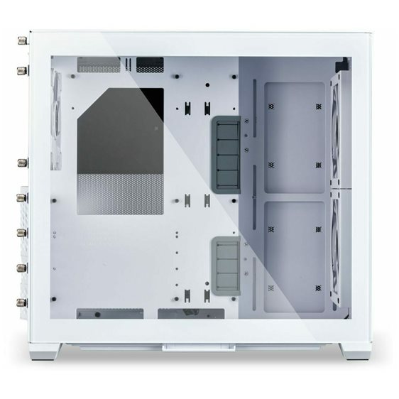 Lian Li O11 AIR MINI White PC Case ATX / M-ATX with 3 standard Fans (front 120mmx2, rear 120mmx1) Me