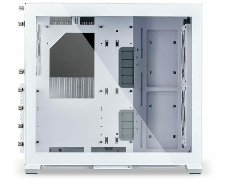 Lian Li O11 AIR MINI White PC Case ATX / M-ATX with 3 standard Fans (front 120mmx2, rear 120mmx1) Me