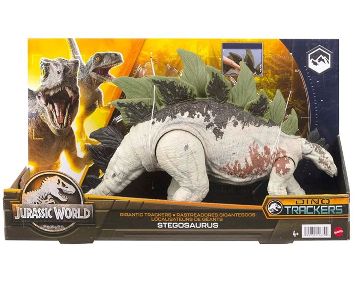 Mattel Jurassic World Dominion Dinosaur Figure Gigantic Trackers Stegosaurus Μεγάλοι Δεινόσαυροι 35 εκ