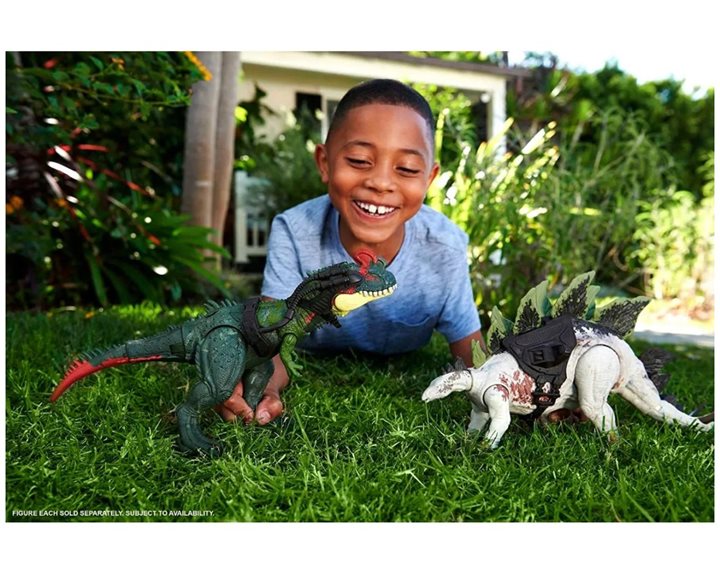 Mattel Jurassic World Dominion Dinosaur Figure Gigantic Trackers Stegosaurus Μεγάλοι Δεινόσαυροι 35 εκ