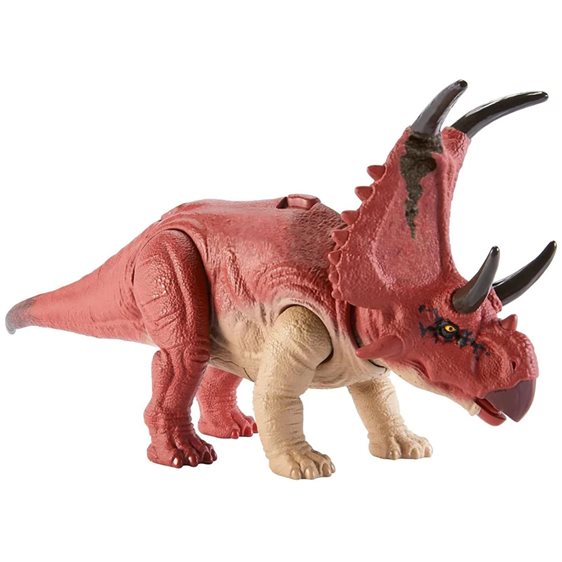 Mattel Jurassic World Dominion Diabloceratops Δεινοσαυροι Με Κινουμενα Μελη, Λειτουργια Επιθεσης Kαι Ηχους HLP16