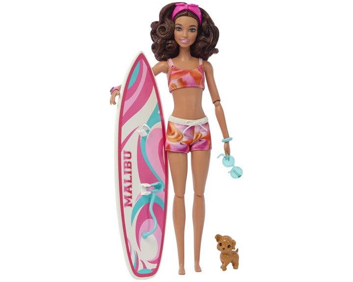 Mattel Barbie Beach Με Σανίδα Σερφ HPL69