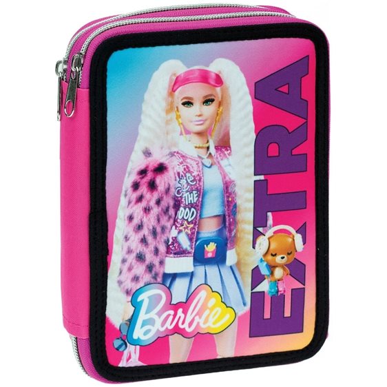Κασετίνα Gim Διπλή Γεμάτη Barbie Extra 349-76100