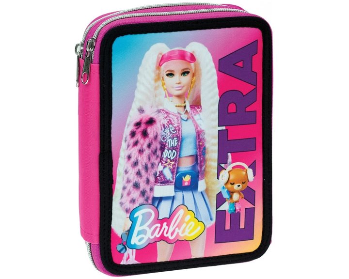 Κασετίνα Gim Διπλή Γεμάτη Barbie Extra 349-76100