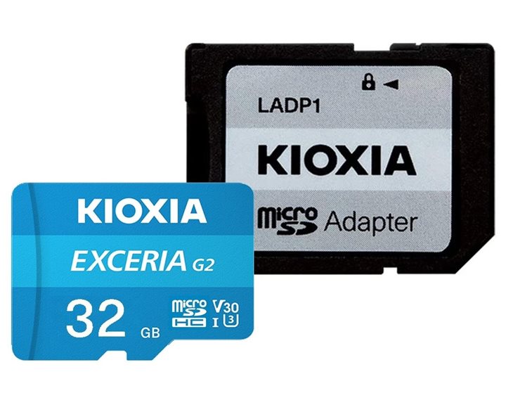 Kioxia Exceria G2 microSDXC 32GB Class 10 U3 V30 UHS-I με αντάπτορα LMEX2L032GG2