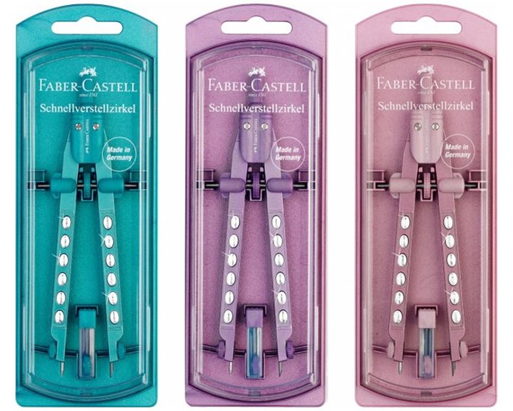 Διαβήτης με Ροδέλα Faber-Castell Factory Sparkle σε κουτί