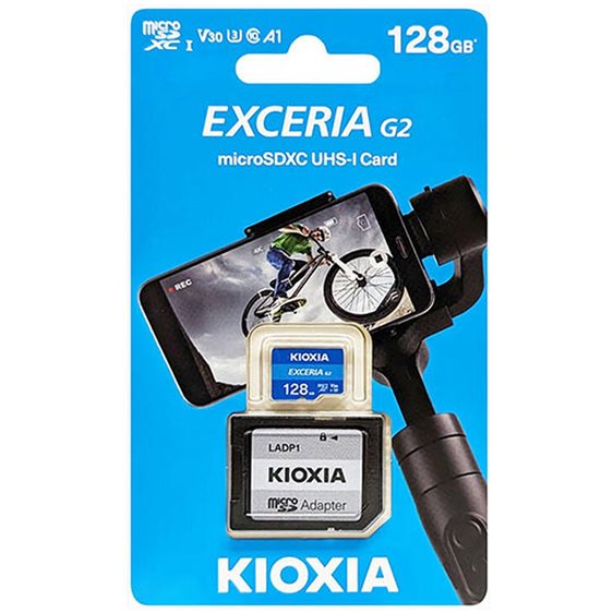 Kioxia Exceria G2 microSDXC 128GB Class 10 U3 V30 UHS-I με αντάπτορα LMEX2L128GG2