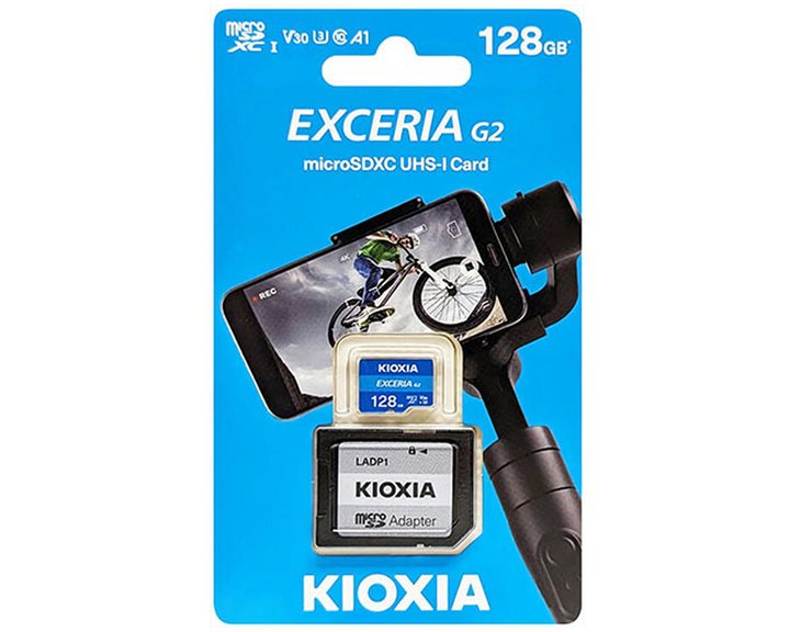 Kioxia Exceria G2 microSDXC 128GB Class 10 U3 V30 UHS-I με αντάπτορα LMEX2L128GG2