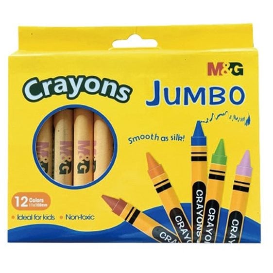 Κηρομπογιά  M&G Jumbo 12χρωμάτων AGMX4224