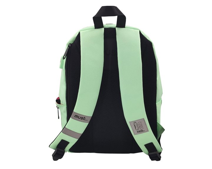 Σακίδιο Πλάτης Must 32x17x42cm Monochrome 1 θήκη RPET Plus Λαχανί Fluo 584606
