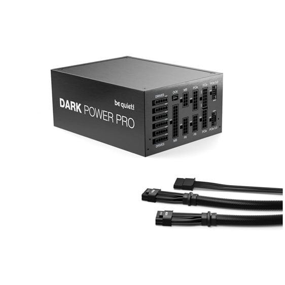 BEQUIET PSU DARK POWER PRO 13 1300W BN331, TITANIUM CERTIFIED, MODULAR CABLES, SILENT WINGS 135MM FAN, 10YW.