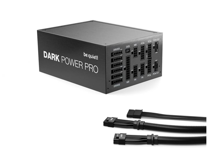 BEQUIET PSU DARK POWER PRO 13 1300W BN331, TITANIUM CERTIFIED, MODULAR CABLES, SILENT WINGS 135MM FAN, 10YW.