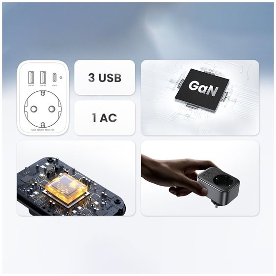 Socket 4 in1 GaN UGREEN CD314 90613
