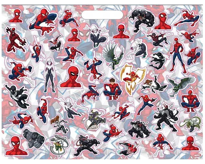 Μπλοκ Χρωματισμού με 40 Σελίδες με Αυτοκόλητα και 3 Κηρομπογιές Spiderman