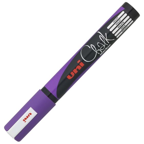 Μαρκαδόρος UNI 1.8-2.5mm υγρής κιμωλίας με στρογγυλή μύτη ΒΙΟΛΕΤΙ