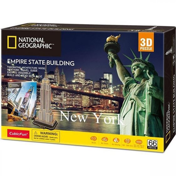 Πάζλ CubicFun 3D National Geograrhic Empire State Building 66pieces