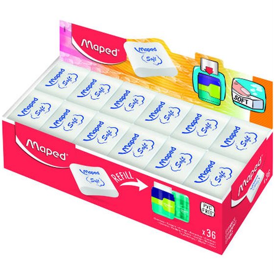 Γόμα Maped Essentials Soft mediym λευκη