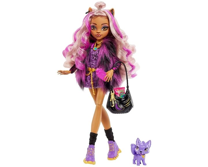 Mattel Monster High Doll, Clawdeen Wolf With Accessories And Pet Dog, Posable Fash
