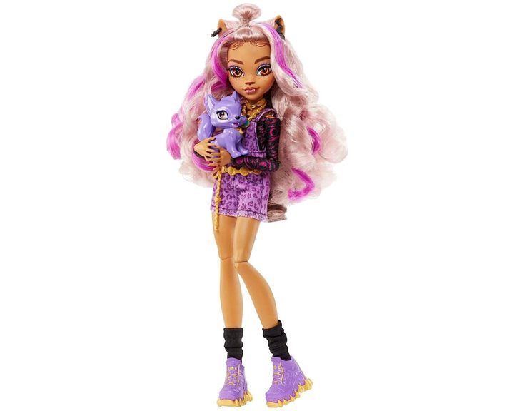 Mattel Monster High Doll, Clawdeen Wolf With Accessories And Pet Dog, Posable Fash