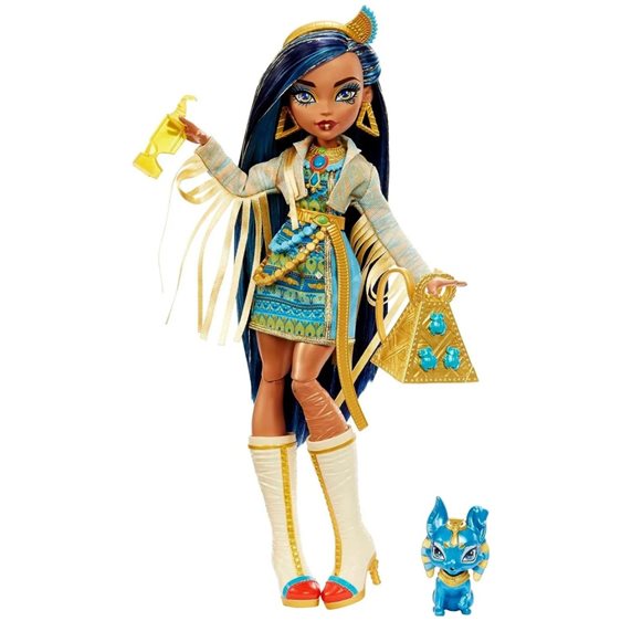 Mattel Monster High Doll, Cleo De Nile With Accessories And Pet Dog